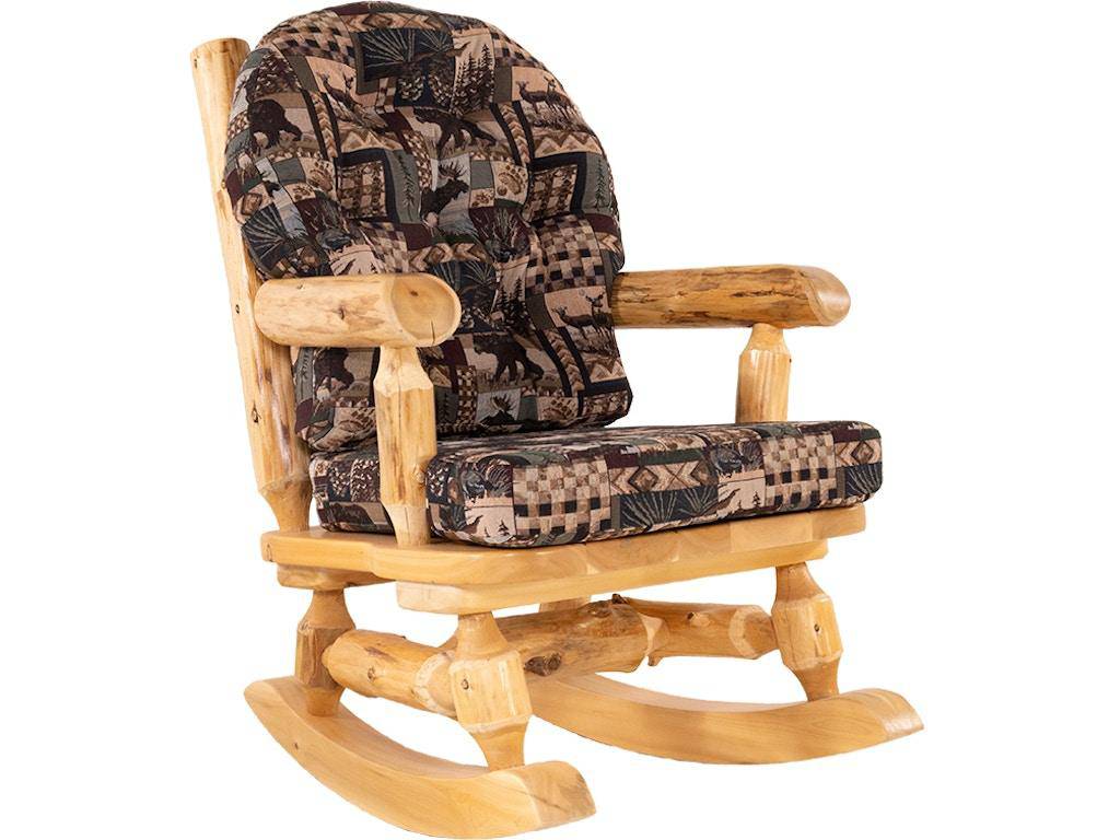 Upholstered Cedar Rocker - Peter's Cabin