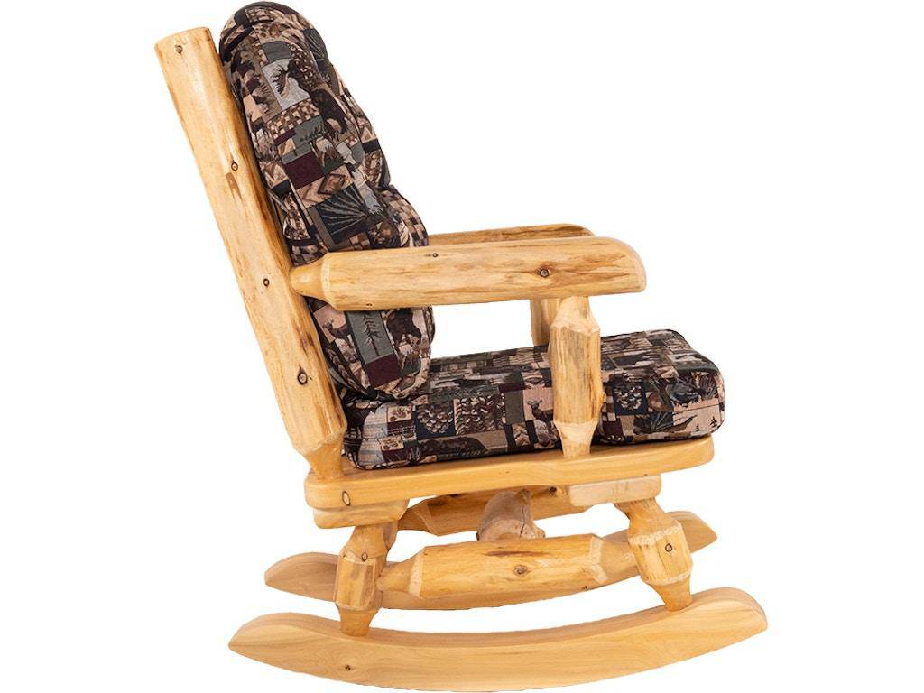 Upholstered Cedar Rocker - Peter's Cabin