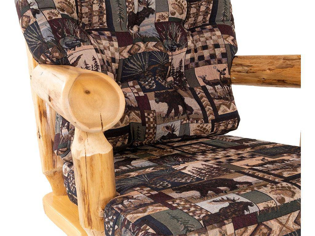 Upholstered Cedar Rocker - Peter's Cabin