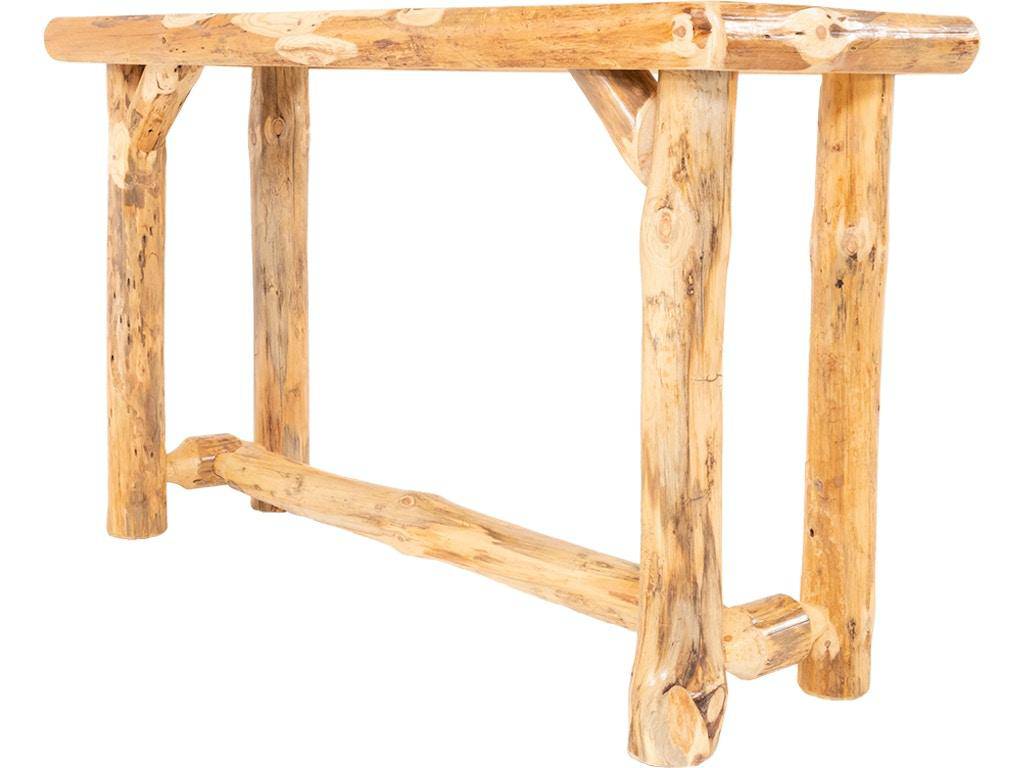 Rustic Red Pine Sofa Table