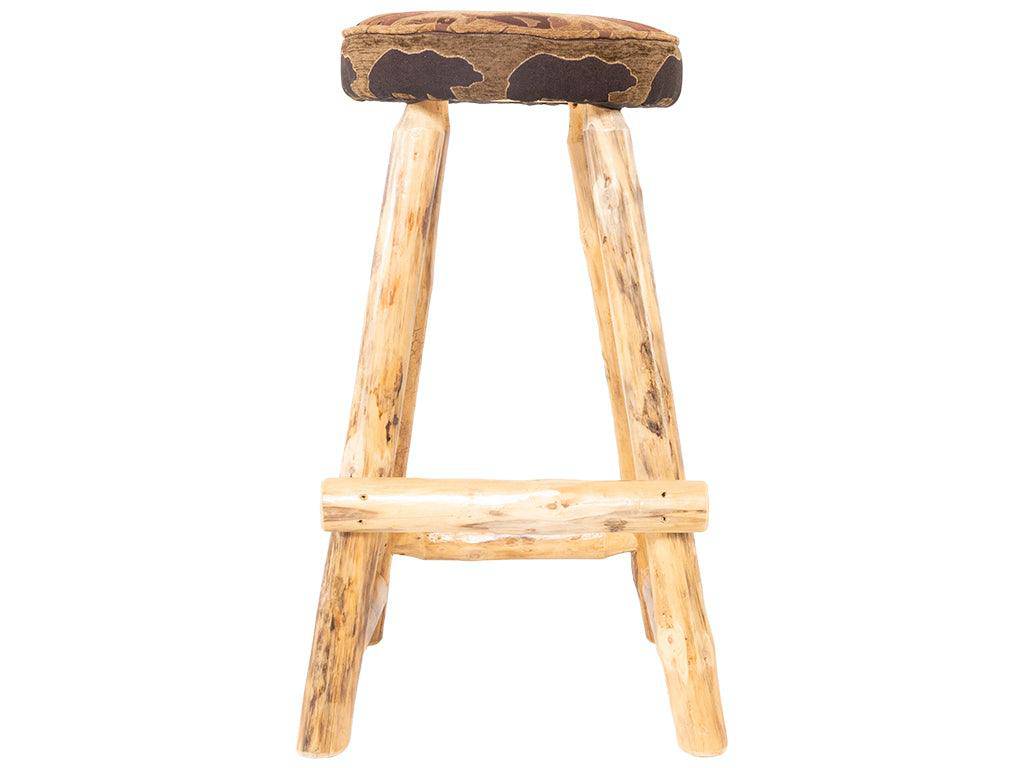 Rustic Red Pine 30" Barstool - Grizzly Apache - Retreat Home Furniture