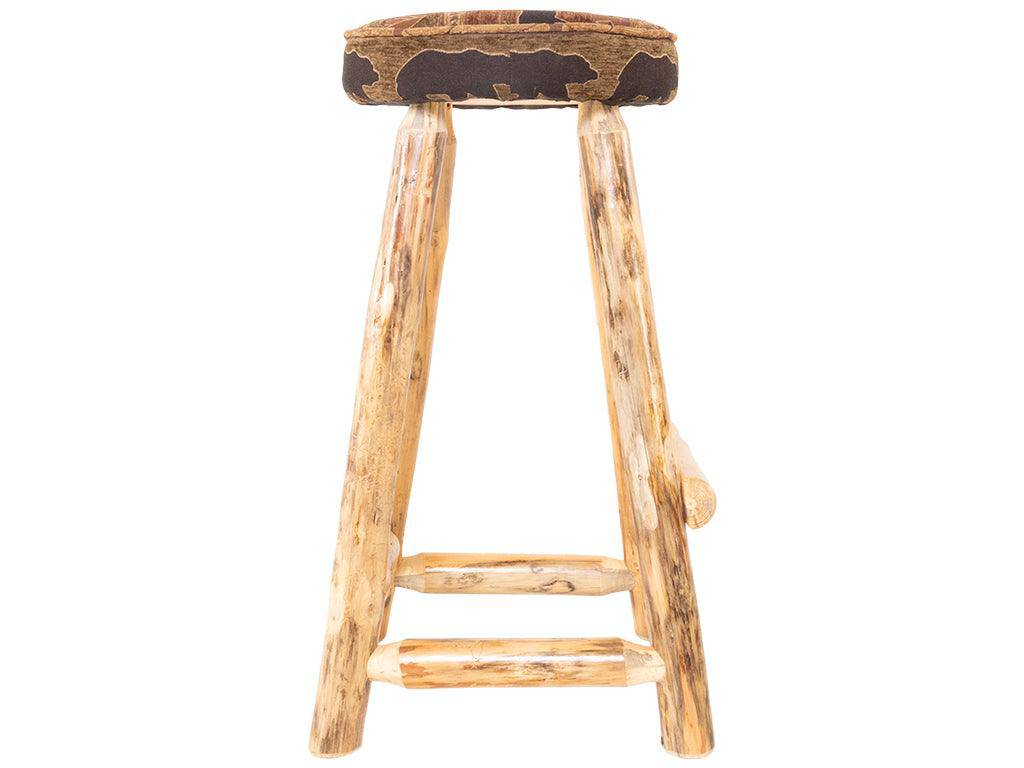 Rustic Red Pine 30" Barstool - Grizzly Apache - Retreat Home Furniture