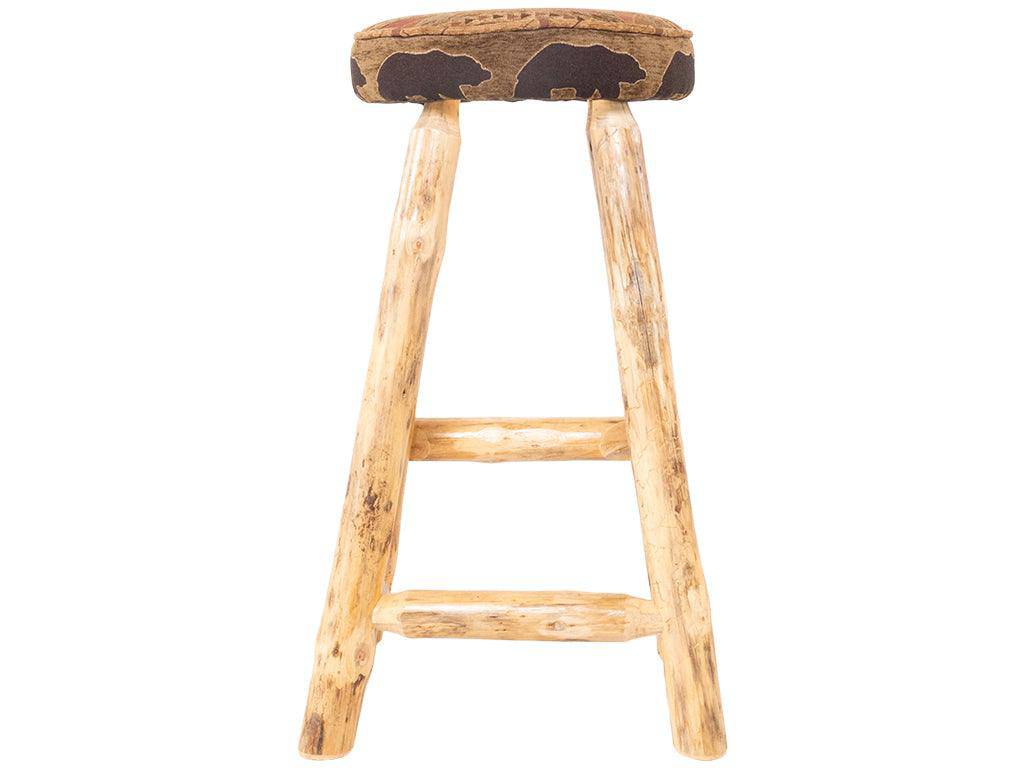 Rustic Red Pine 30" Barstool - Grizzly Apache - Retreat Home Furniture