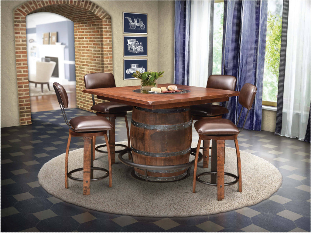 Whiskey Barrel Bar Stool - Retreat Home Furniture