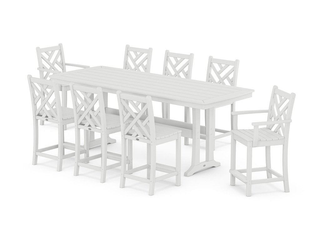 Chippendale 9-Piece Counter Set with Trestle Legs Photo