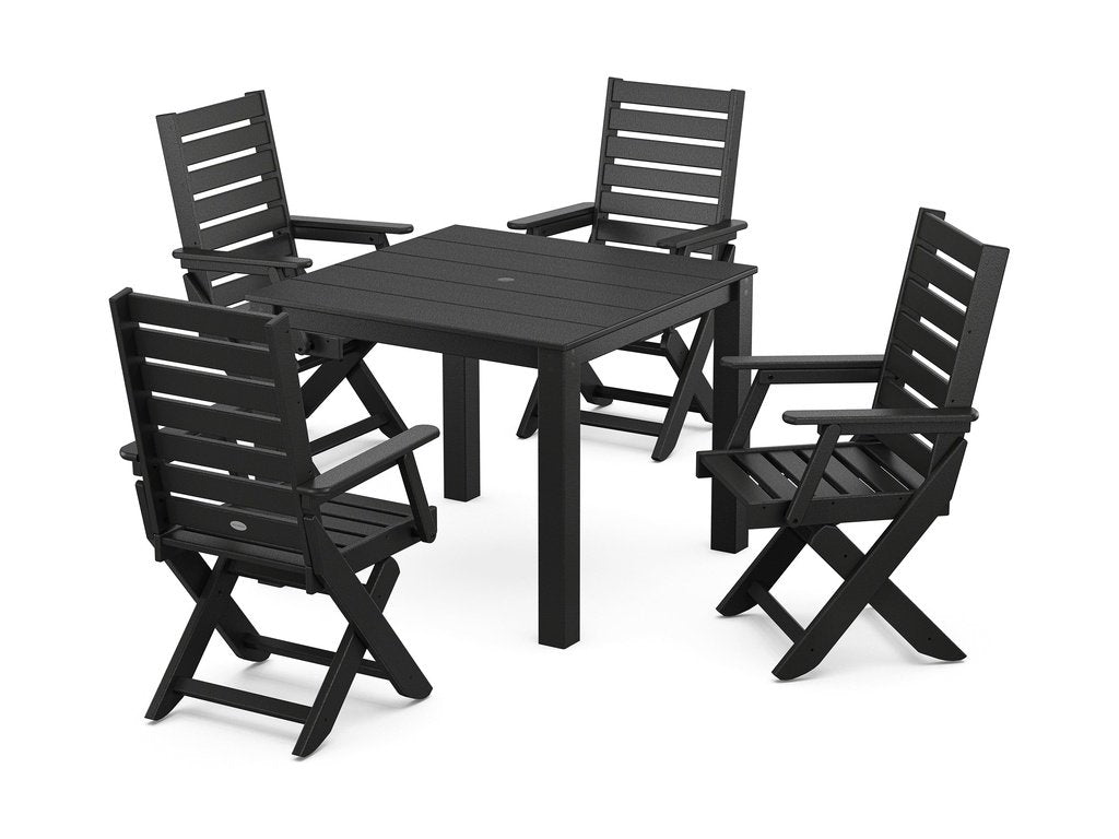 Captain Folding Chair 5-Piece Parsons Dining Set Photo