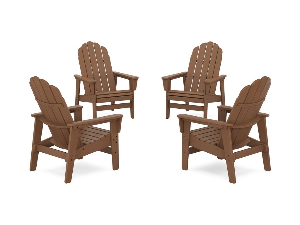 4-Piece Vineyard Grand Upright Adirondack Chair Conversation Set Photo