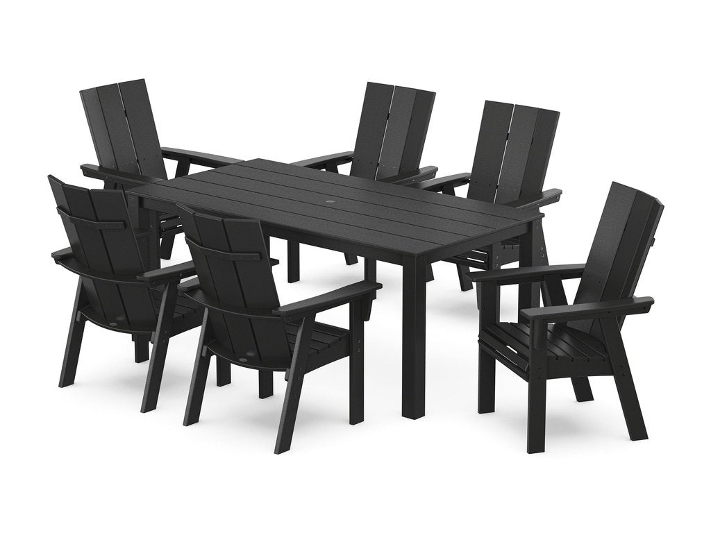 Modern Curveback Adirondack 7-Piece Parsons Dining Set Photo