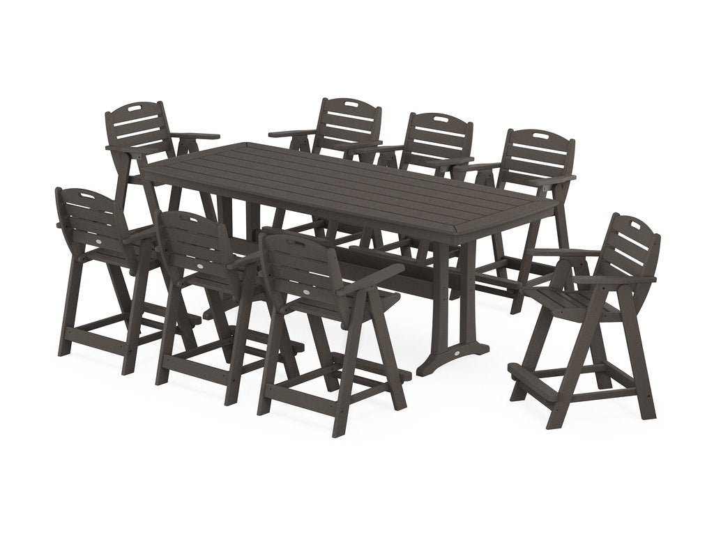 Nautical 9-Piece Counter Set with Trestle Legs Photo