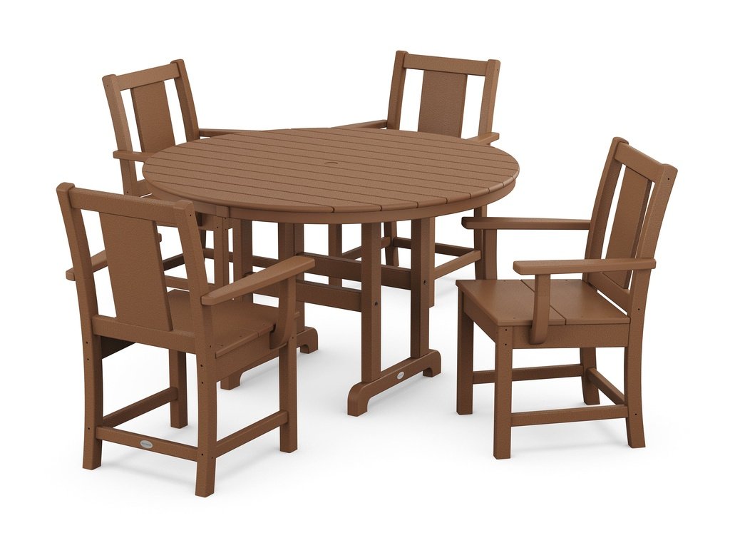 Prairie 5-Piece Round Farmhouse Dining Set Photo