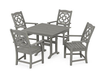 Chinoiserie 5-Piece Farmhouse Dining Set Photo