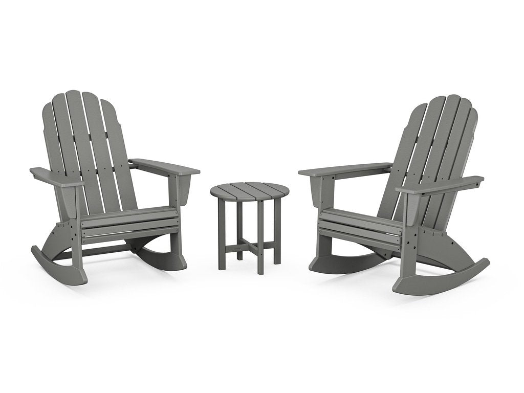 Vineyard Curveback 3-Piece Adirondack Rocking Chair Set Photo