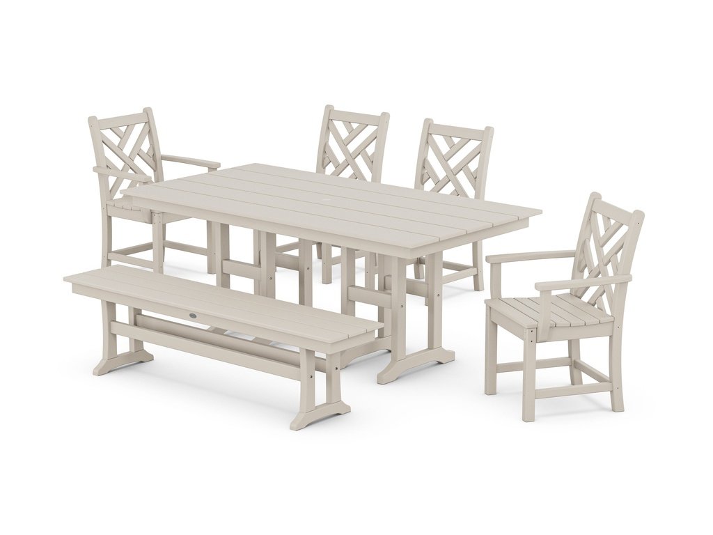 Chippendale 6-Piece Farmhouse Dining Set Photo