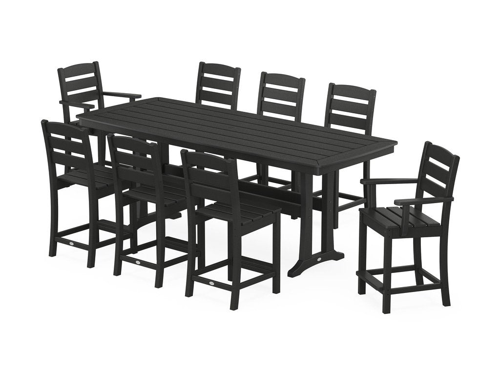 Lakeside 9-Piece Counter Set with Trestle Legs Photo