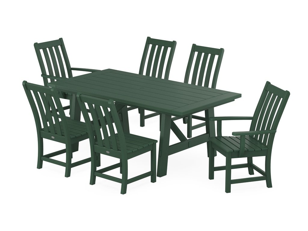 Vineyard 7-Piece Rustic Farmhouse Dining Set Photo