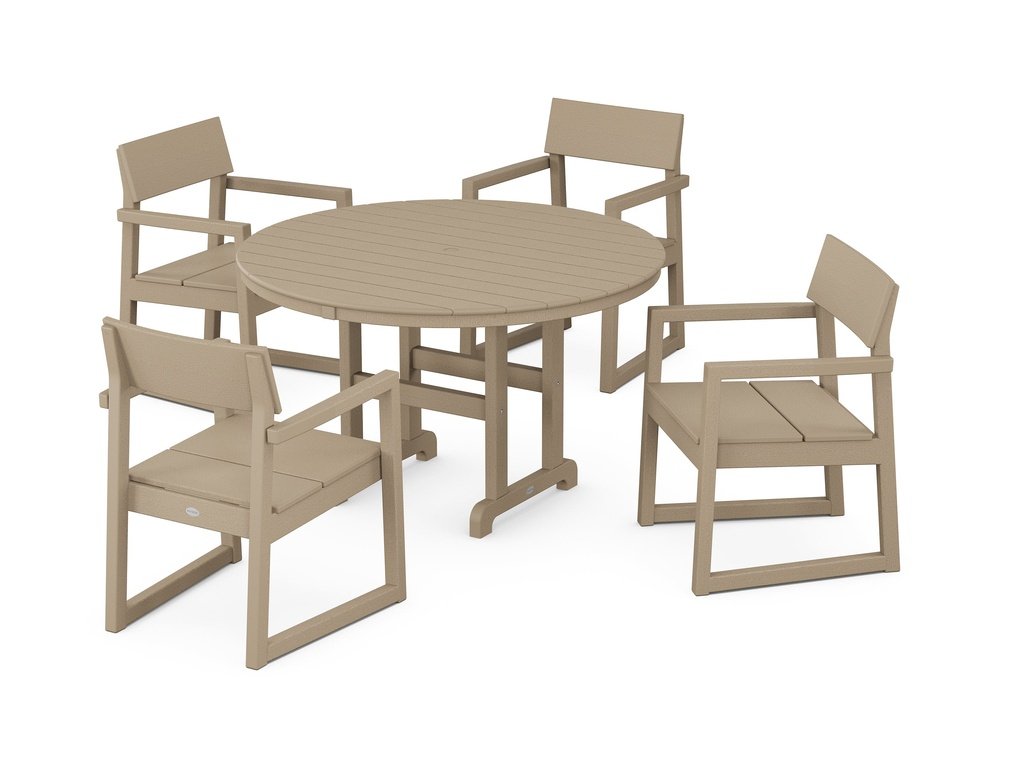 EDGE 5-Piece Round Farmhouse Dining Set Photo