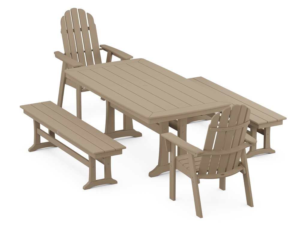 Vineyard Adirondack 5-Piece Dining Set with Trestle Legs Photo