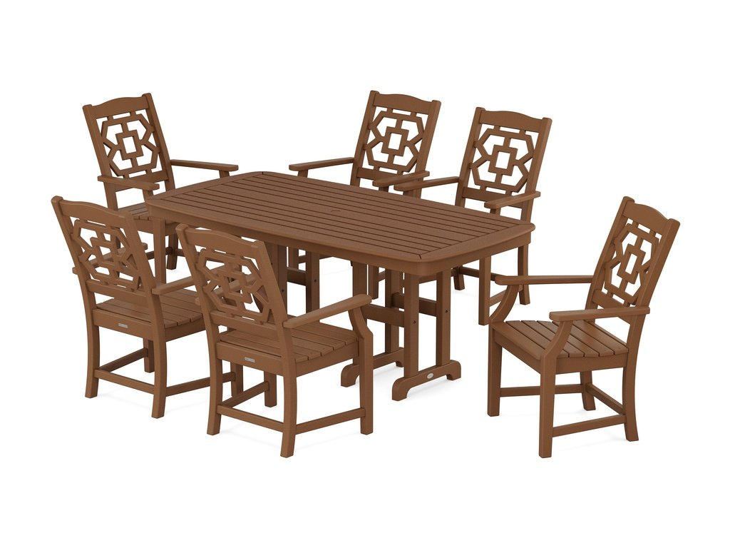 Chinoiserie Arm Chair 7-Piece Dining Set Photo