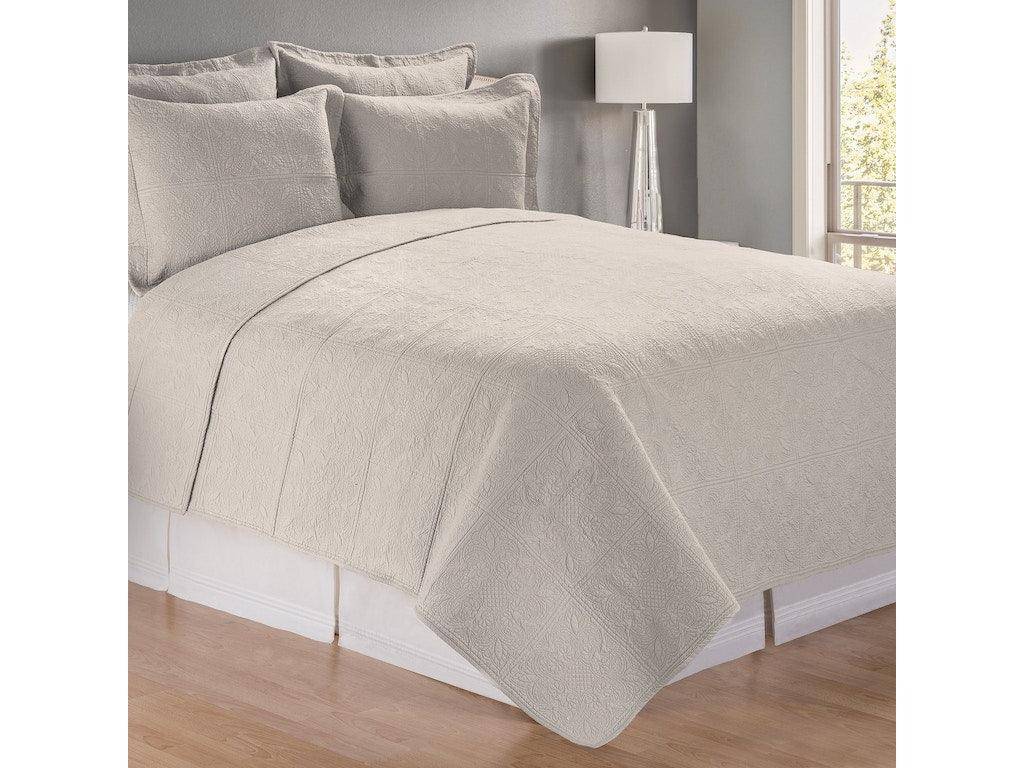 King Taupe Matlasse Quilt