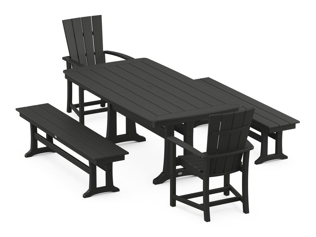 Quattro 5-Piece Dining Set with Trestle Legs Photo