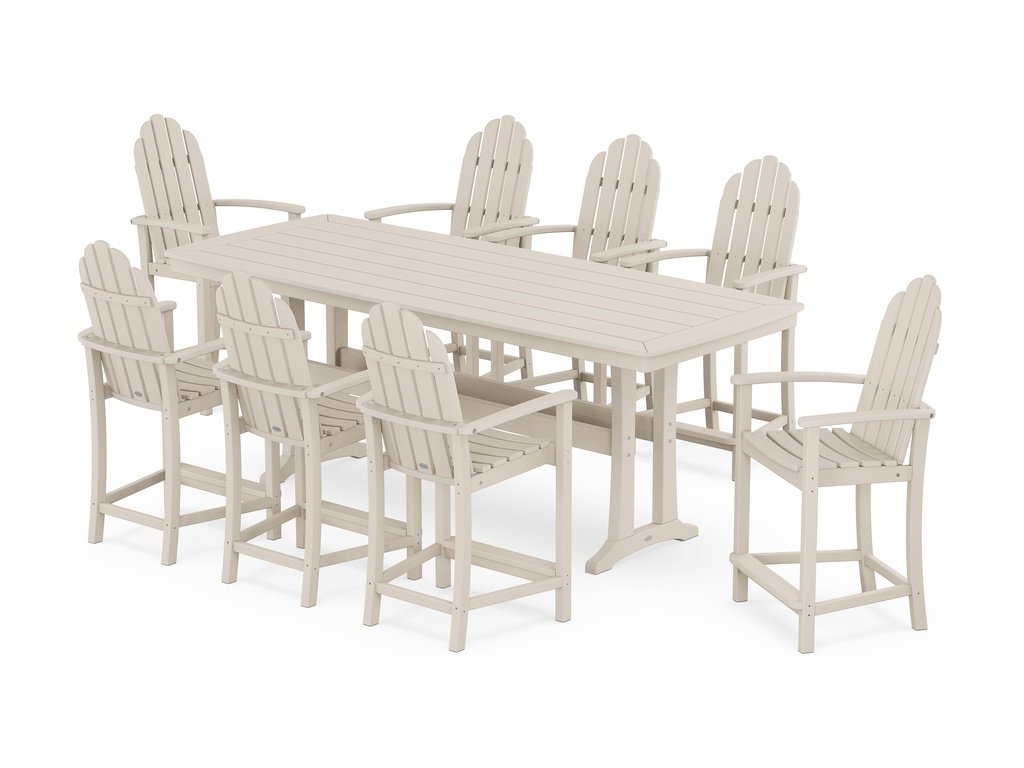 Classic Adirondack 9-Piece Counter Set with Trestle Legs Photo