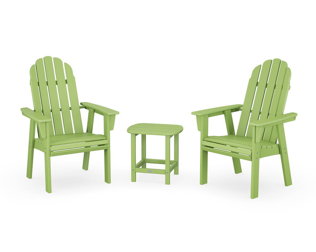 Vineyard 3-Piece Curveback Upright Adirondack Chair Set Photo