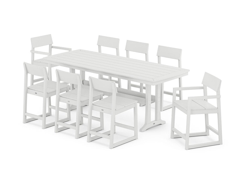 EDGE 9-Piece Counter Set with Trestle Legs Photo