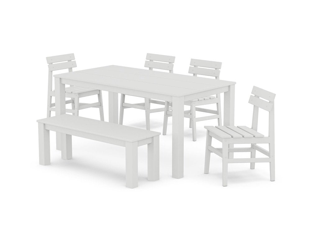 Modern Studio Plaza Chair 6-Piece Parsons Dining Set with Bench Photo