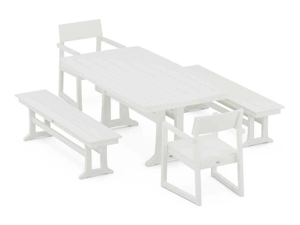 EDGE 5-Piece Dining Set with Trestle Legs Photo