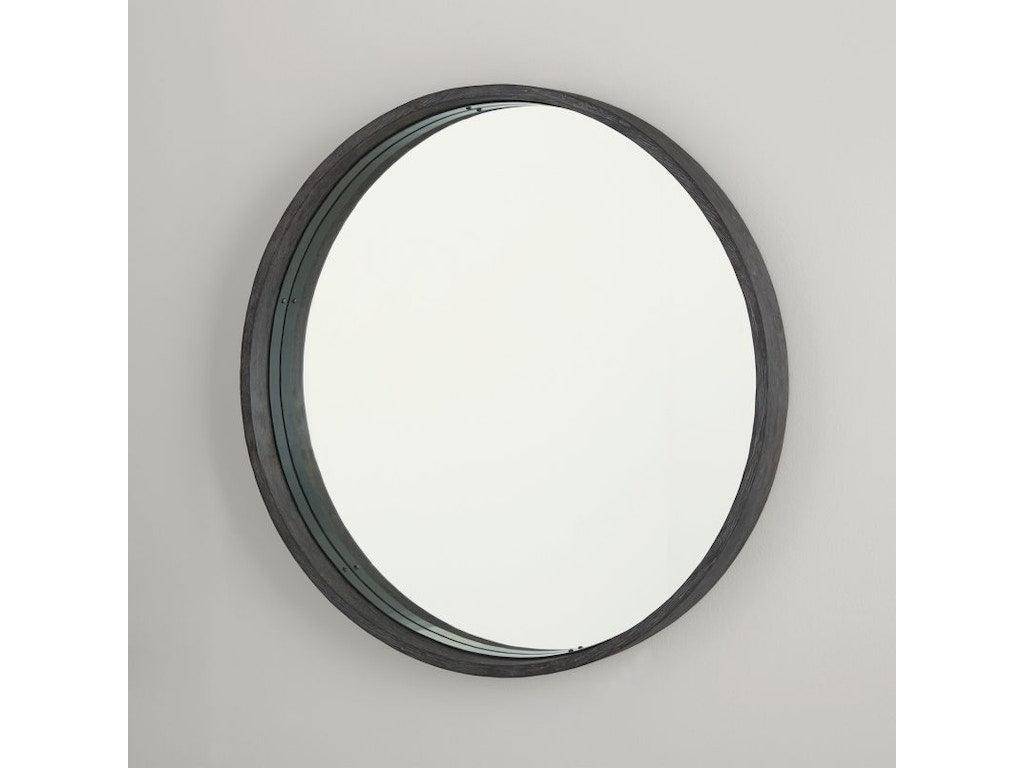 Wood Frame Mirror Round