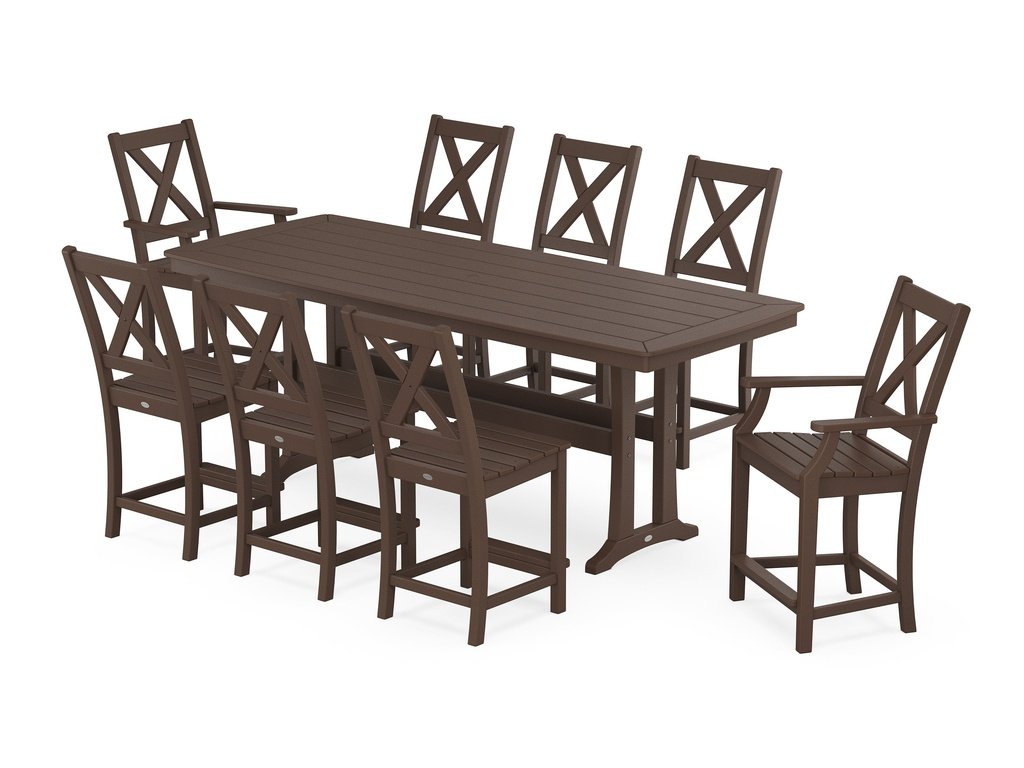 Braxton 9-Piece Counter Set with Trestle Legs Photo