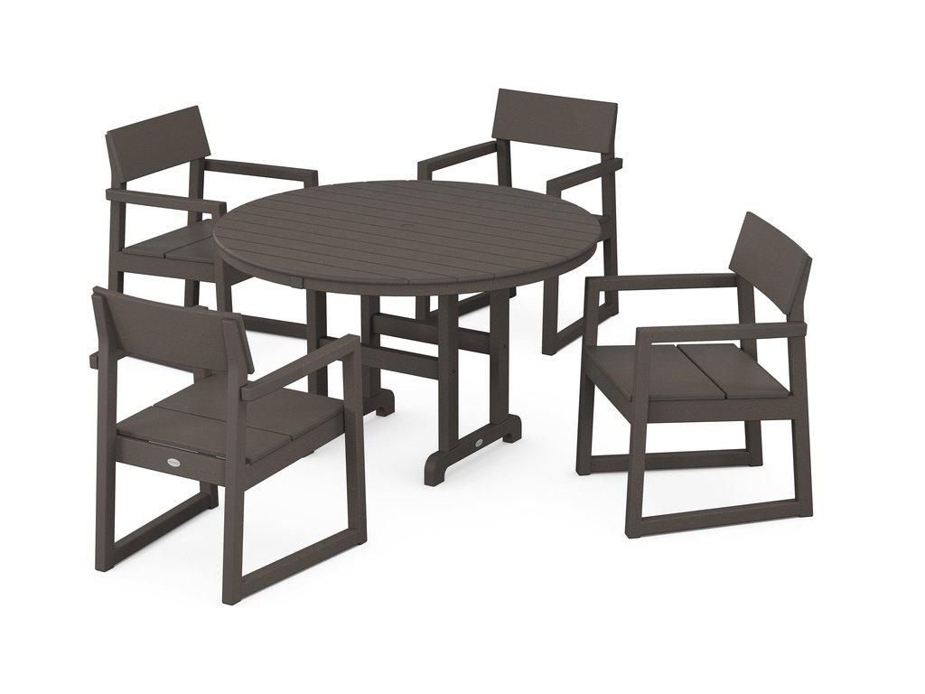 EDGE 5-Piece Round Farmhouse Dining Set Photo