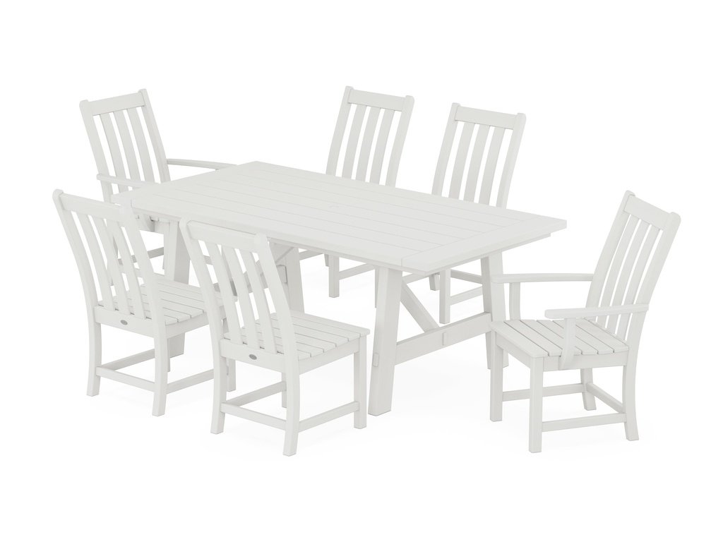 Vineyard 7-Piece Rustic Farmhouse Dining Set Photo