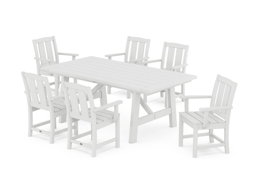 Mission Arm Chair 7-Piece Rustic Farmhouse Dining Set Photo