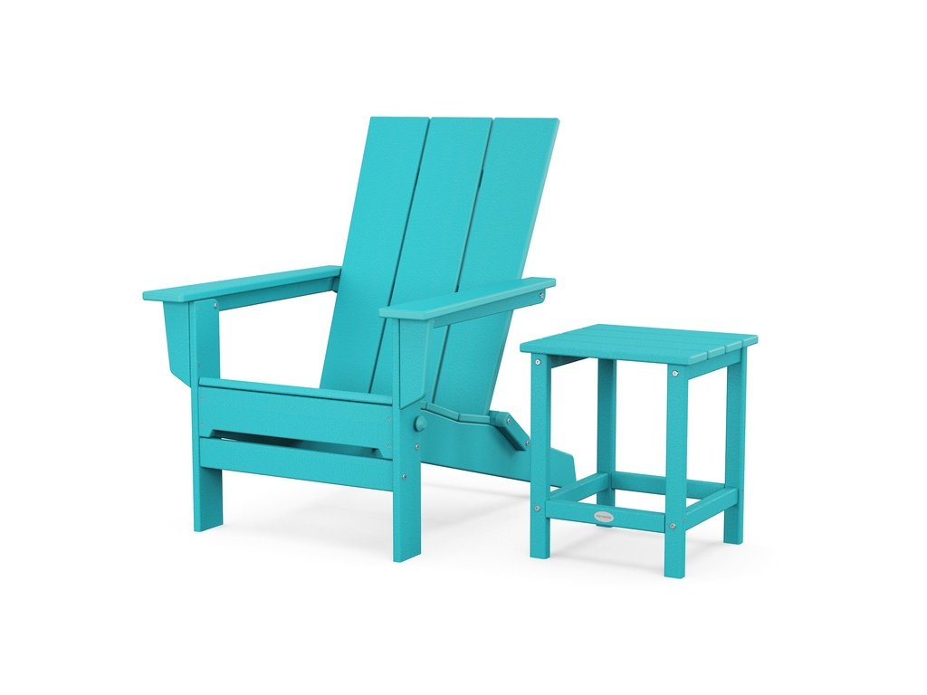 Modern Studio Folding Adirondack Chair with Side Table Photo