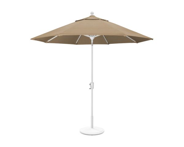 White 9' Tilt Market Umbrella & Base - Retreat Home Furniture