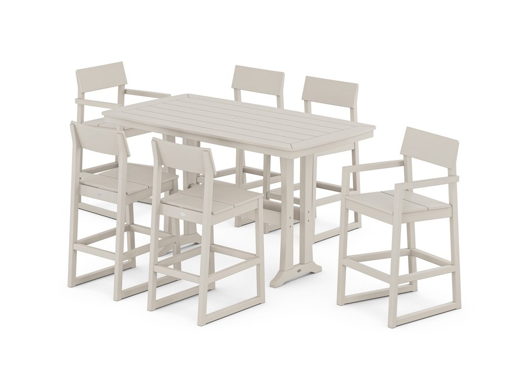 EDGE 7-Piece Bar Set with Trestle Legs Photo