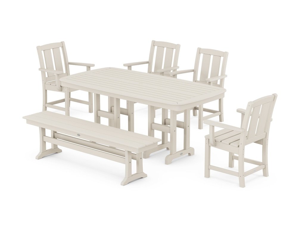 Mission 6-Piece Dining Set with Bench Photo