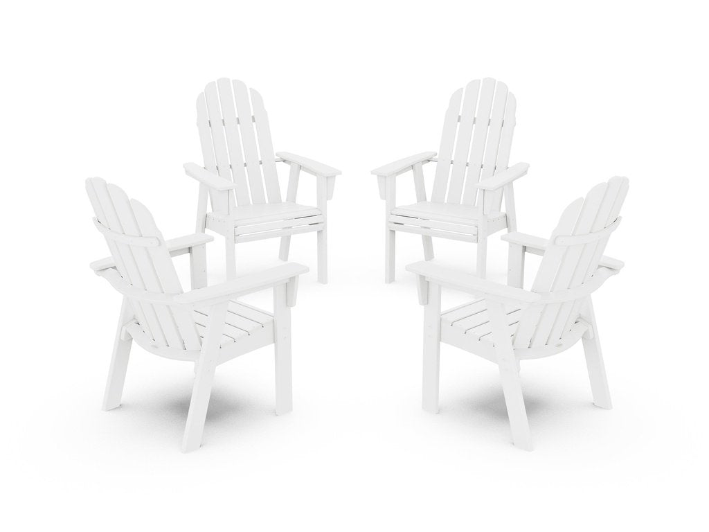 Vineyard 4-Piece Curveback Upright Adirondack Conversation Set Photo