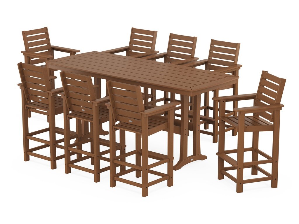 Captain 9-Piece Bar Set with Trestle Legs Photo