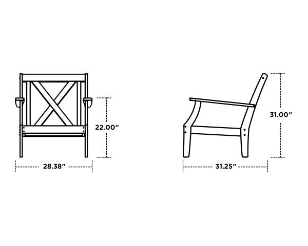 Braxton Deep Seating Chair | Natural Finish - Retreat Home Furniture