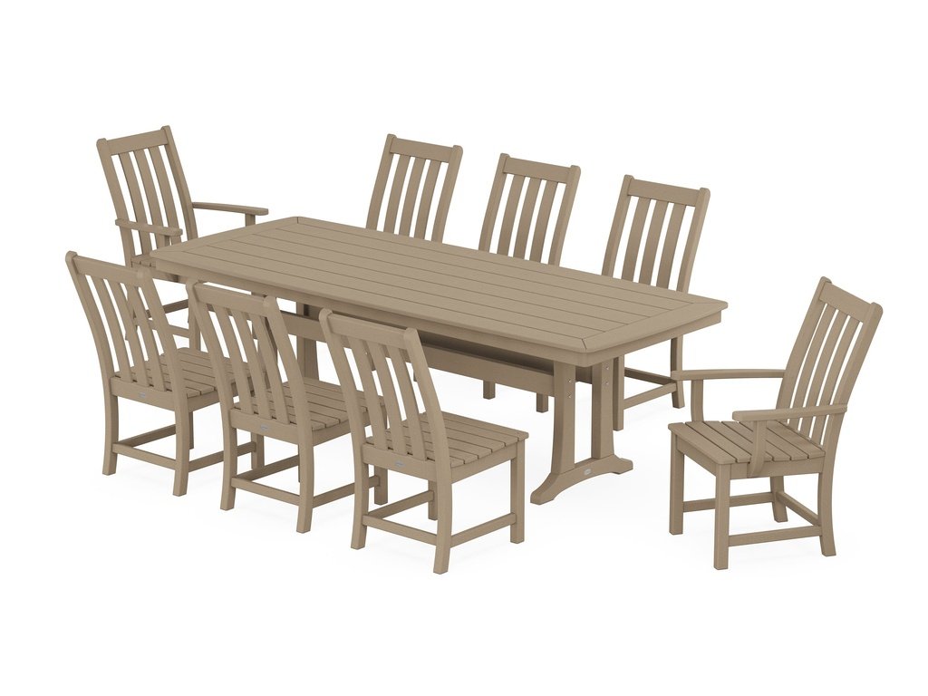 Vineyard 9-Piece Dining Set with Trestle Legs Photo