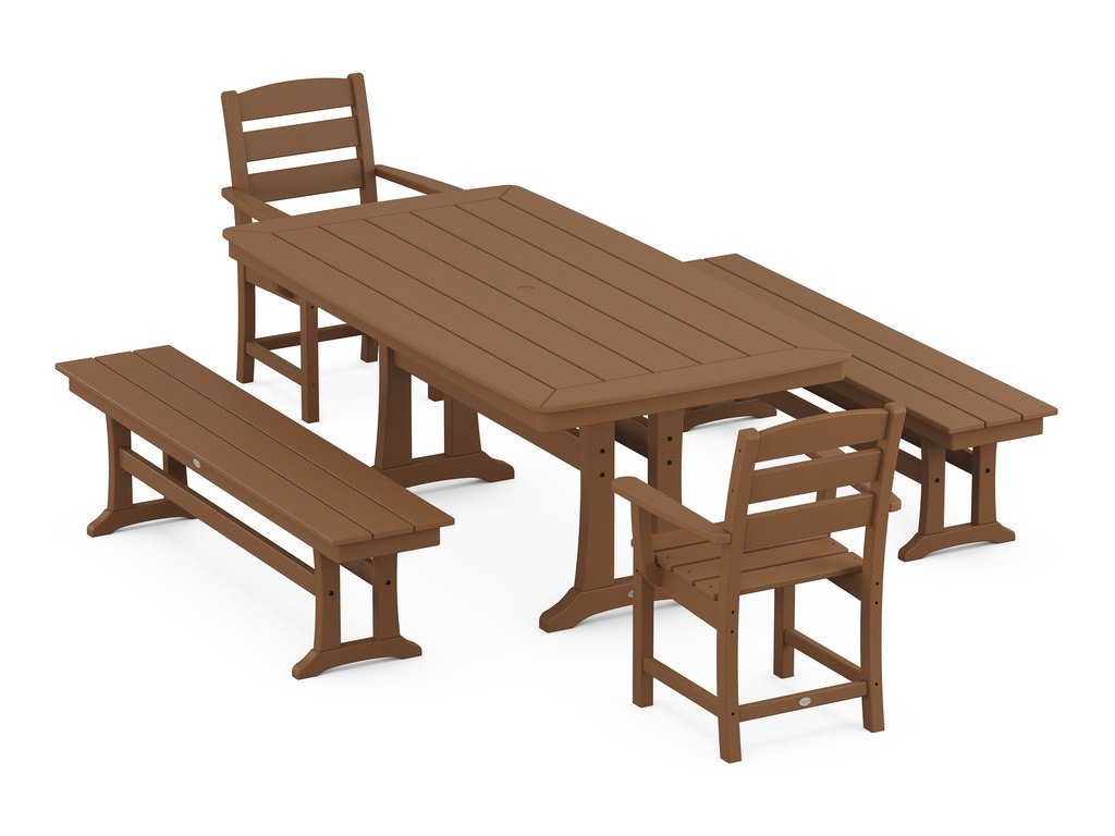 Lakeside 5-Piece Dining Set with Trestle Legs Photo