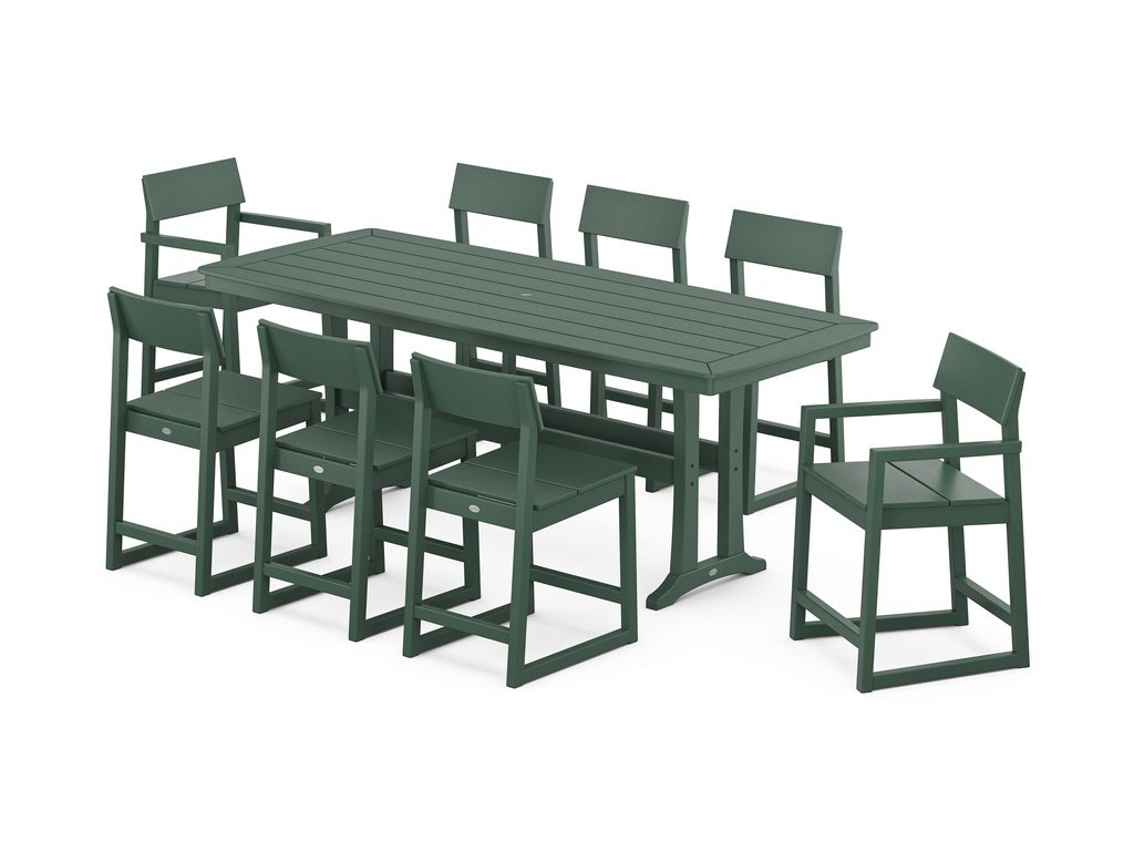 EDGE 9-Piece Counter Set with Trestle Legs Photo