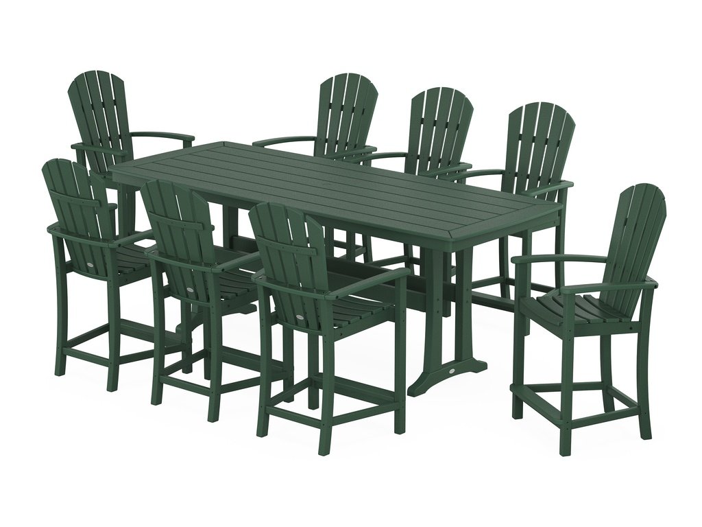 Palm Coast 9-Piece Counter Set with Trestle Legs Photo