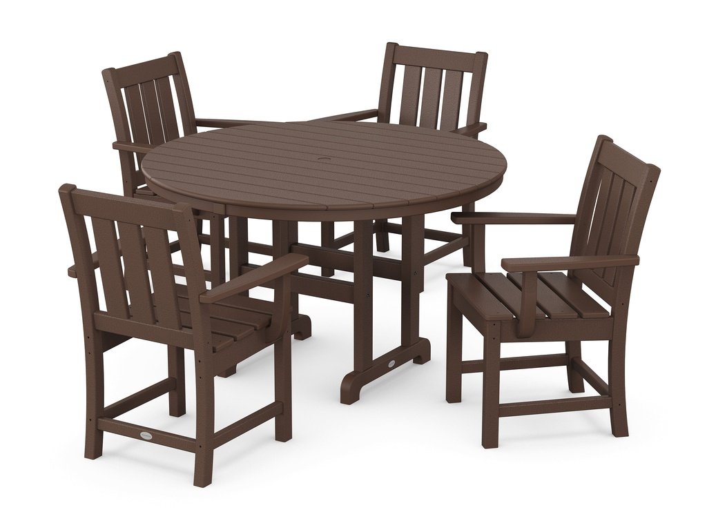 Oxford 5-Piece Round Farmhouse Dining Set Photo