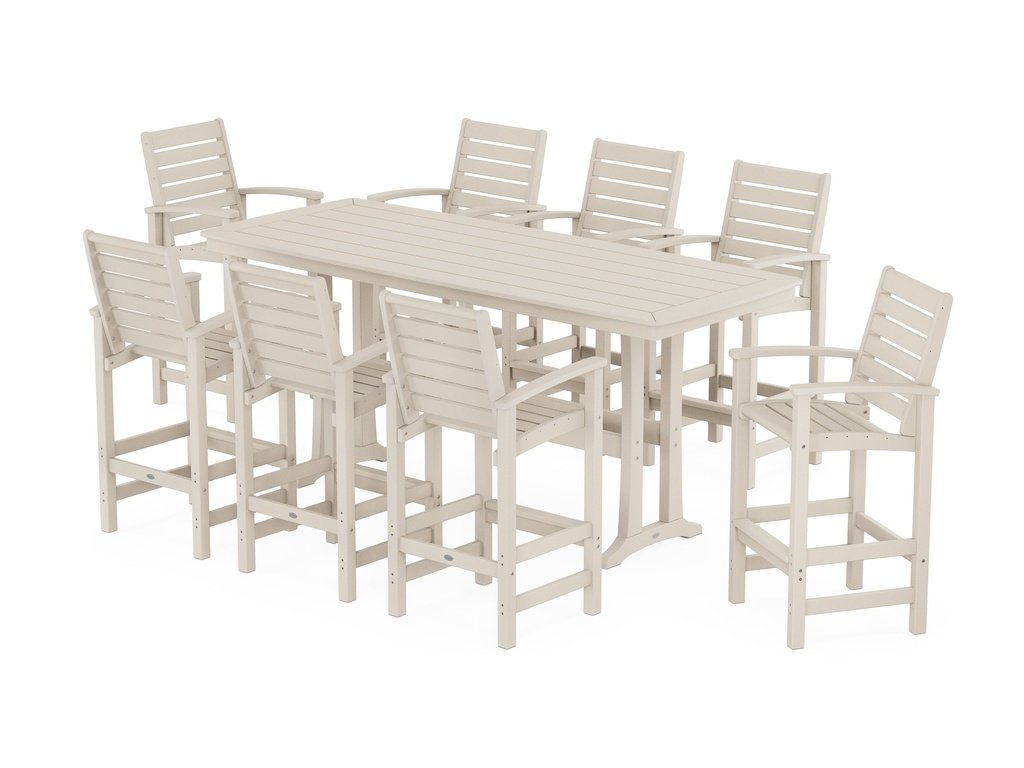 Signature 9-Piece Bar Set with Trestle Legs Photo