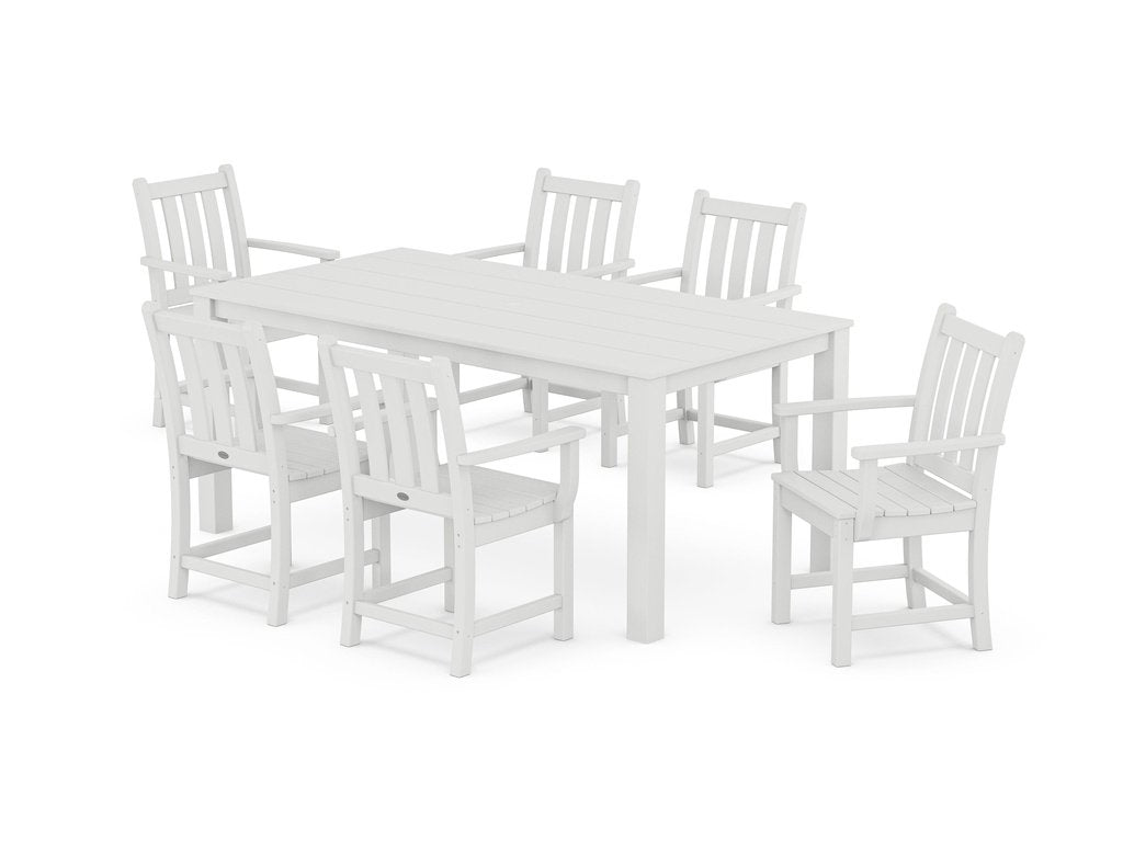 Traditional Garden Arm Chair 7-Piece Parsons Dining Set Photo