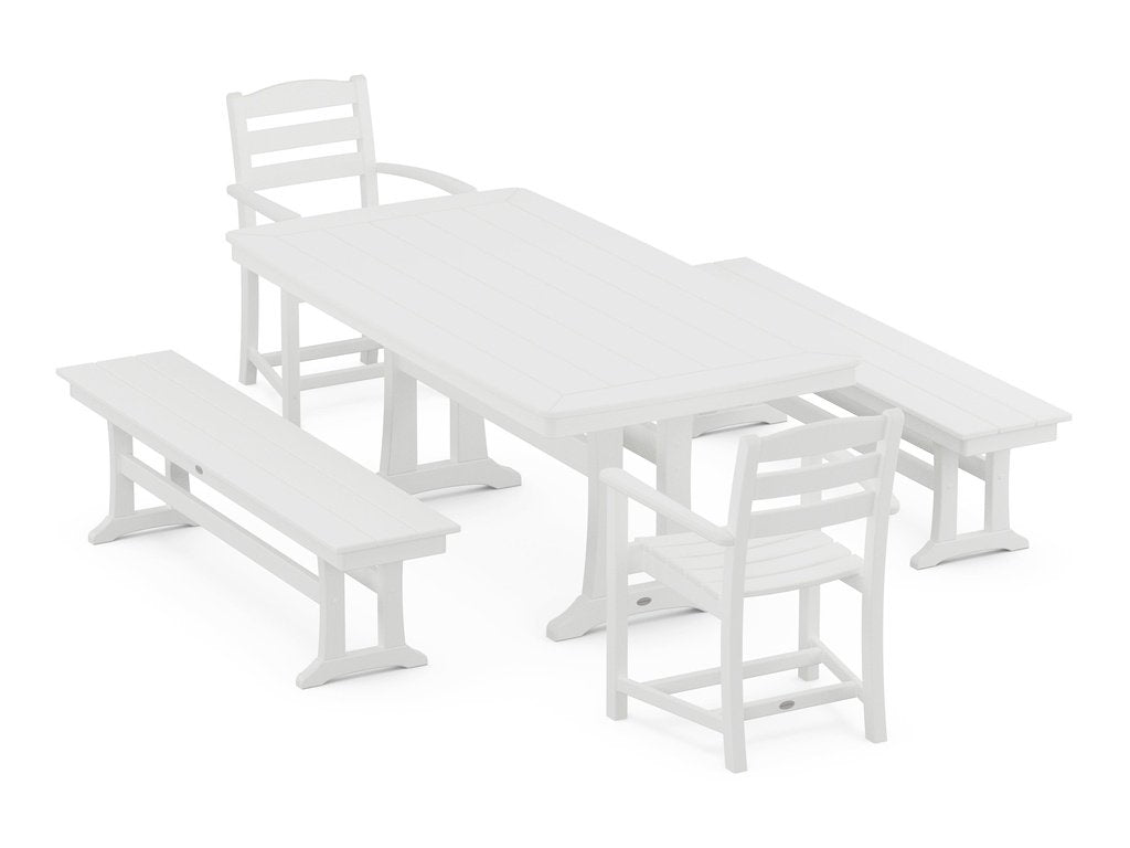 La Casa Cafe 5-Piece Dining Set with Trestle Legs Photo