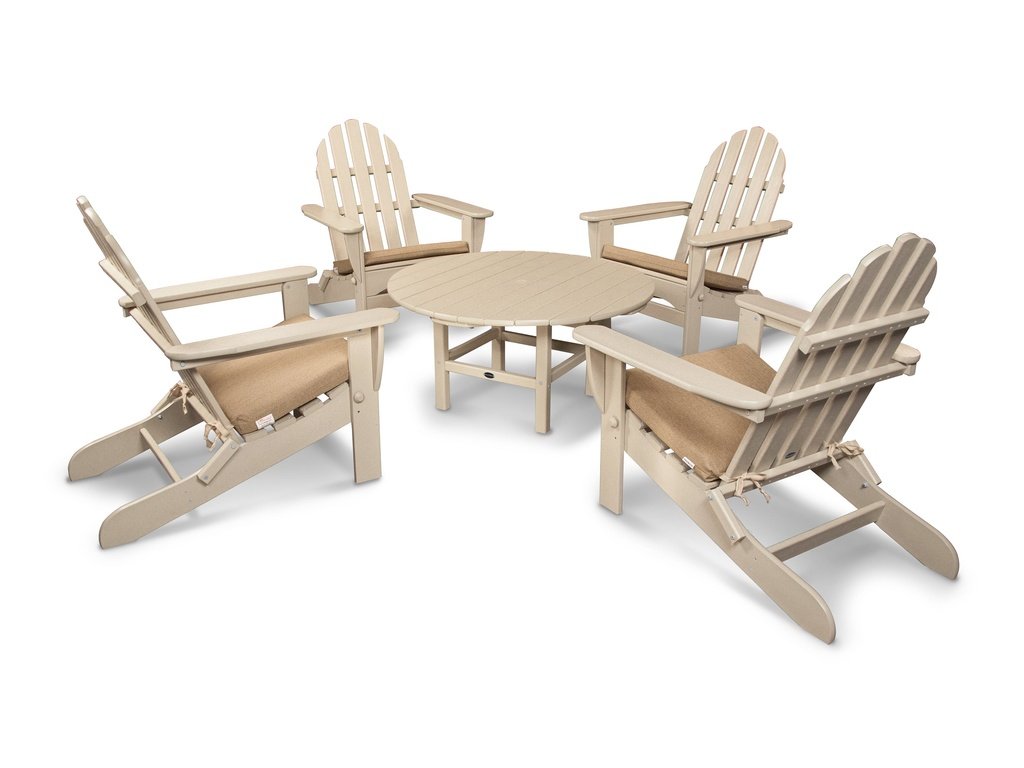 Classic Adirondack 5-Piece Conversation Group with Seat Cushion Photo